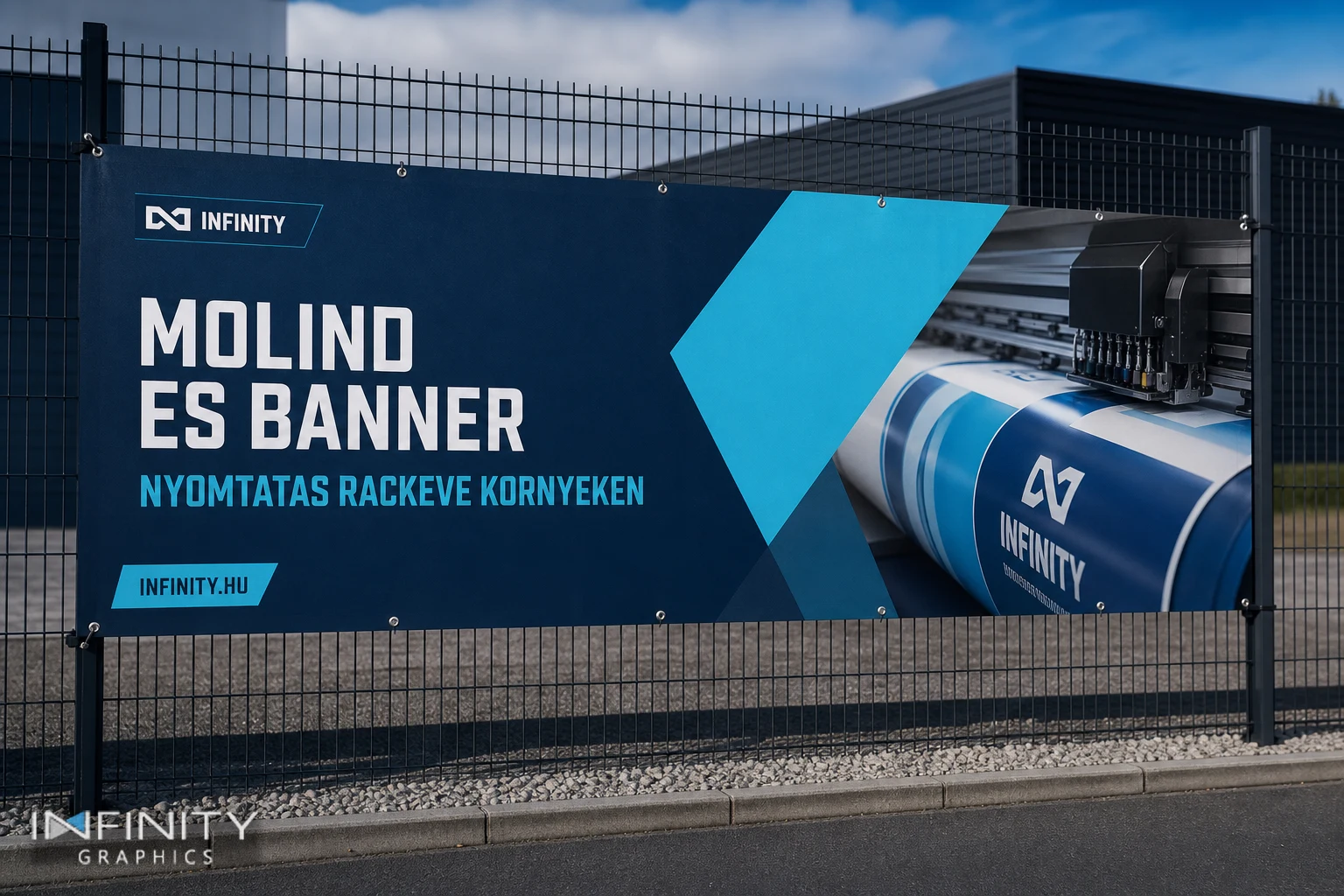 Molino es banner nyomtatas Rackeve kornyeken - Infinity Graphics