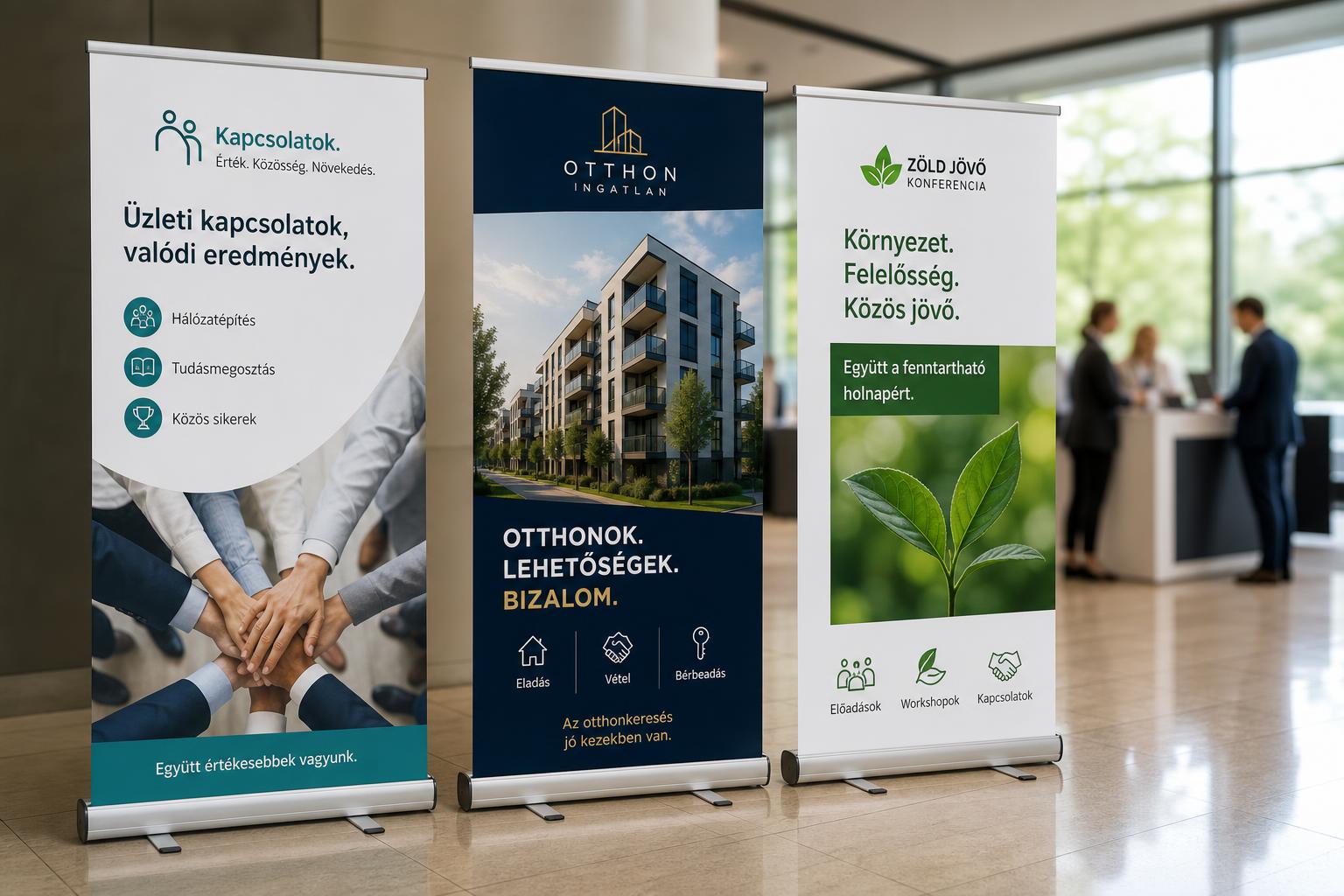 Hogyan válasszuk ki a legmegfelelőbb rollup-display típust a különböző rendezvényekhez és célcsoportokhoz? - Infinity Reklám