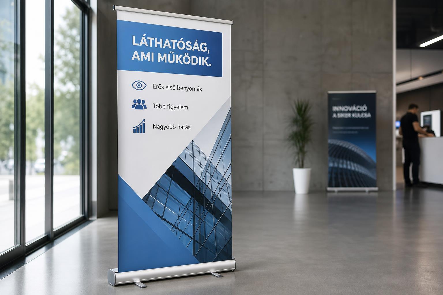 Miért fontos a rollup display a marketingben? - Infinity Reklám